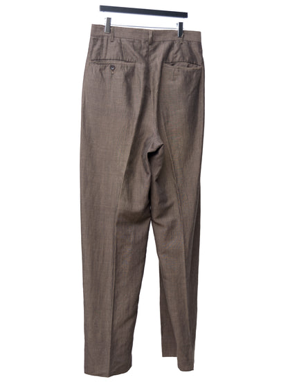 double pleat trousers bark ∙ linen wool rayon nylon ∙ small