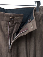 Double Pleat Trousers Bark