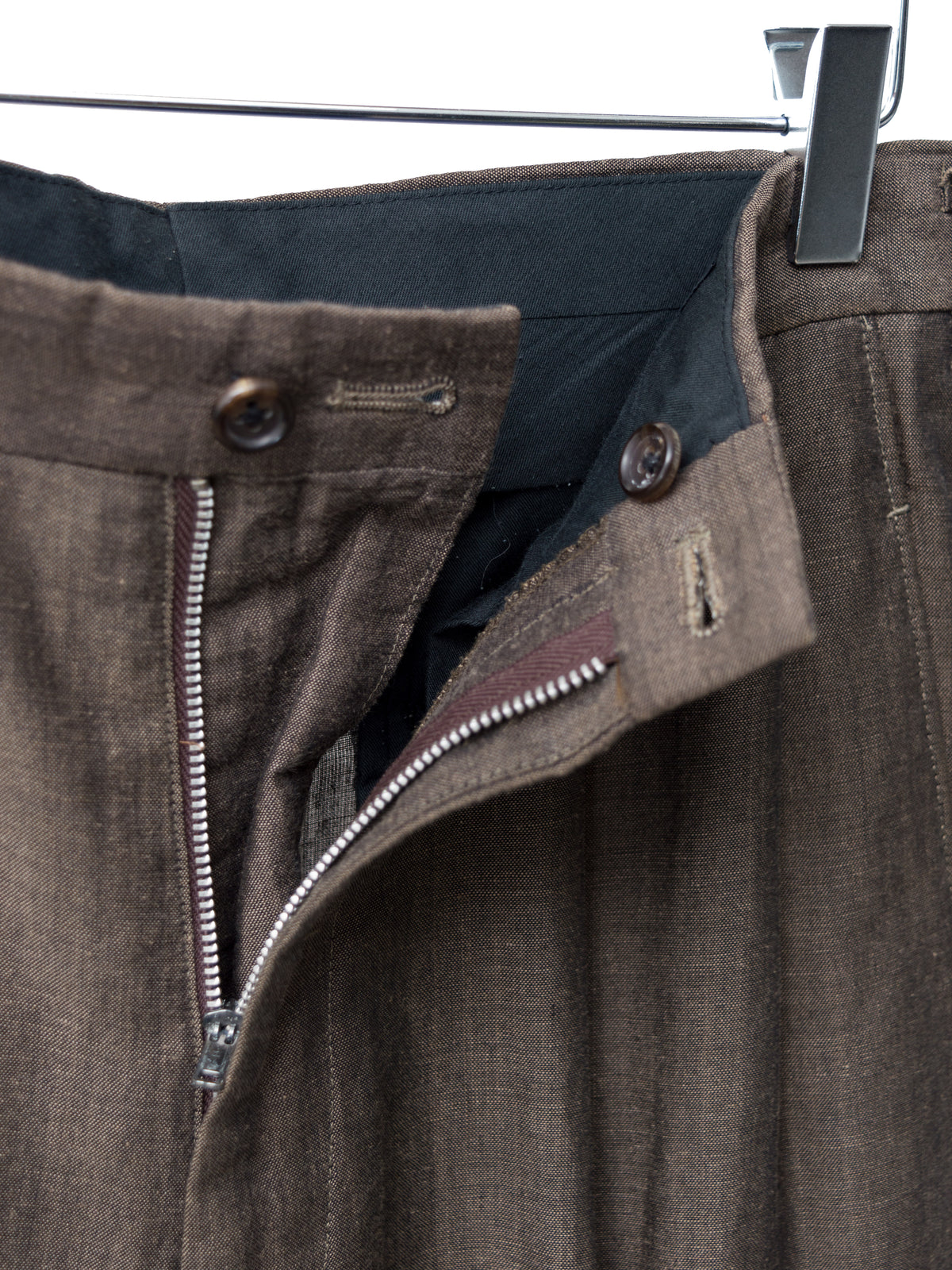 Double Pleat Trousers Bark
