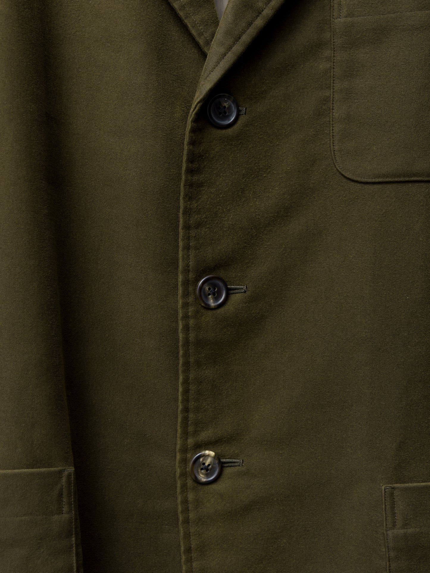 tailored jacket olive brown ∙ cotton moleskin ∙ medium