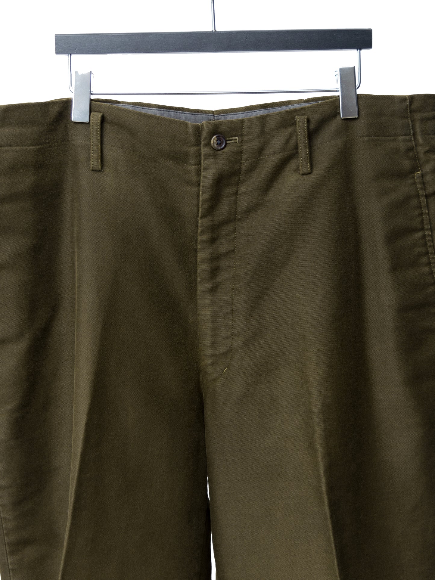 wide trousers olive brown ∙ cotton moleskin ∙ medium