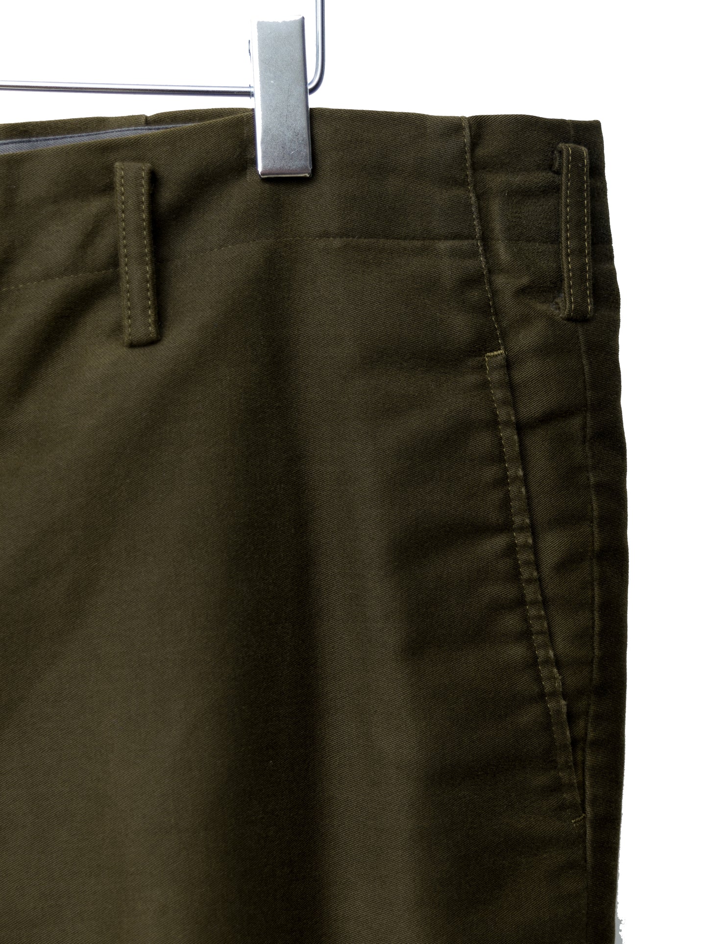 wide trousers olive brown ∙ cotton moleskin ∙ medium
