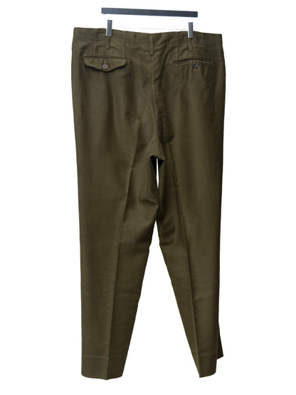 wide trousers olive brown ∙ cotton moleskin ∙ medium