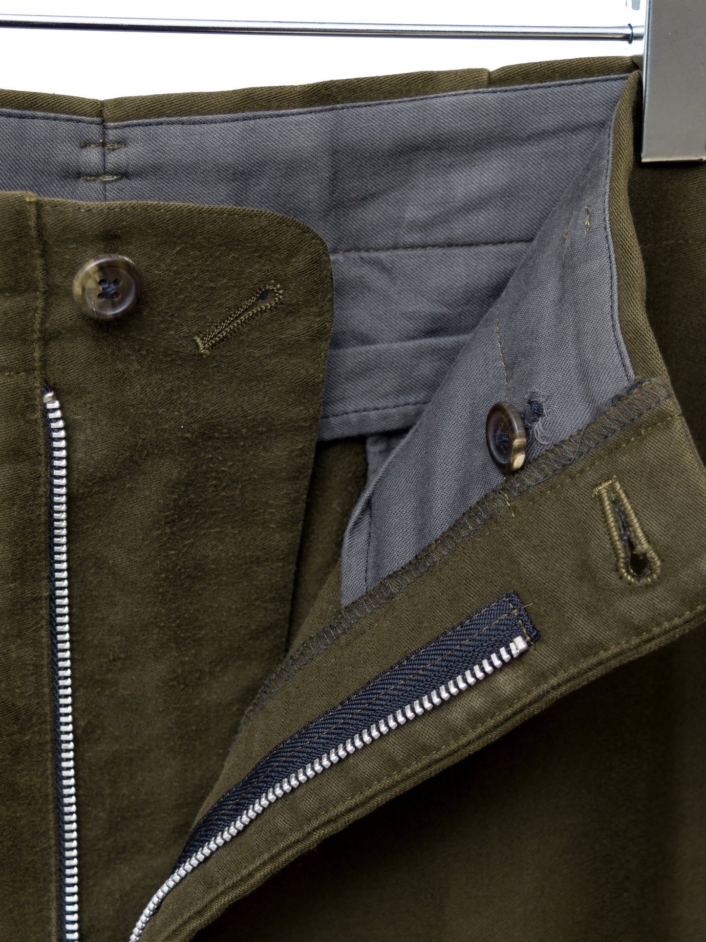 wide trousers olive brown ∙ cotton moleskin ∙ medium