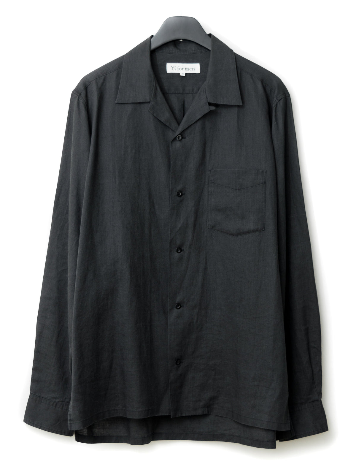 Open Collar Shirt Black