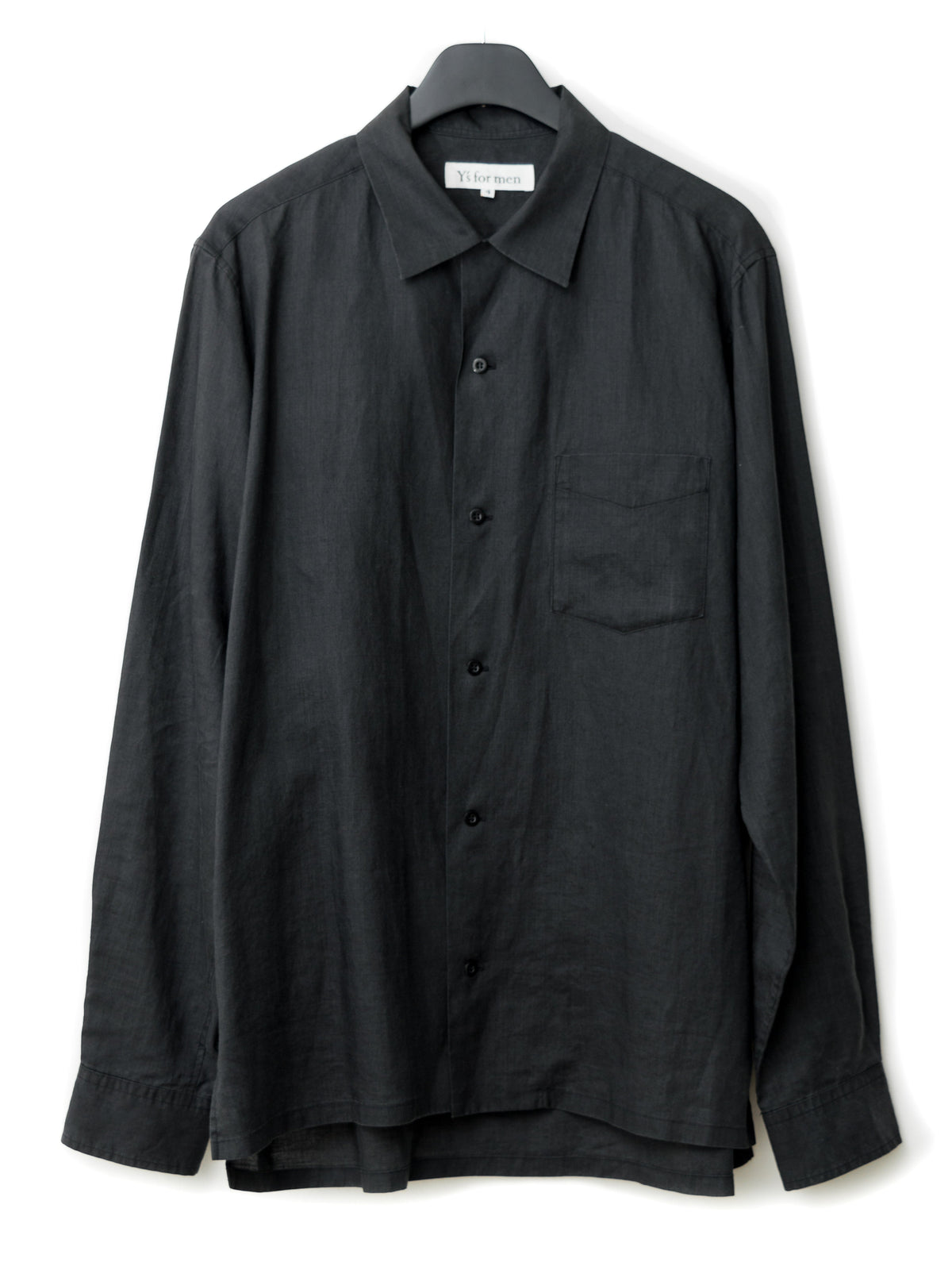 Open Collar Shirt Black