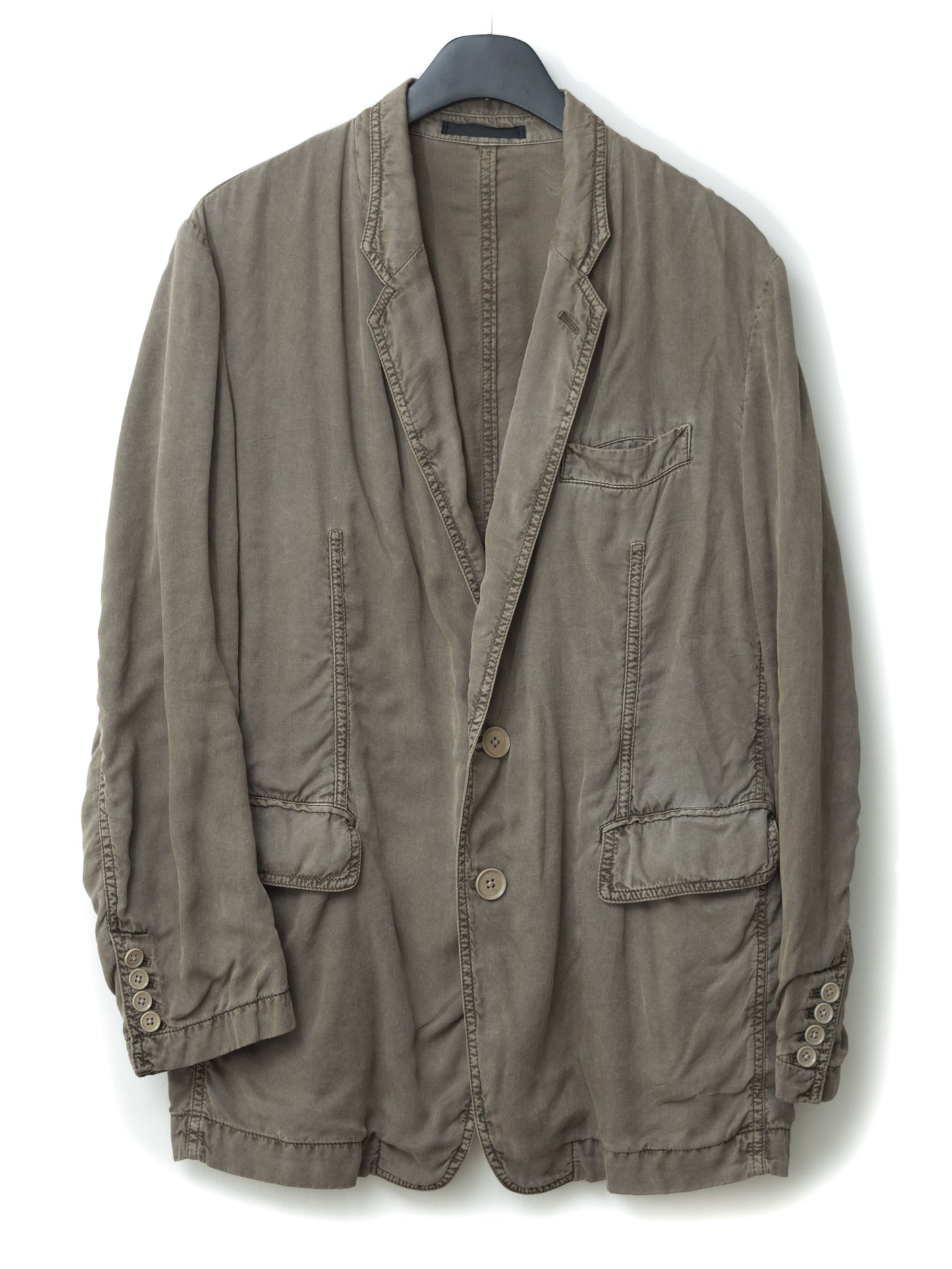 garment dyed tailored jacket mud ∙ rayon cotton ∙ small