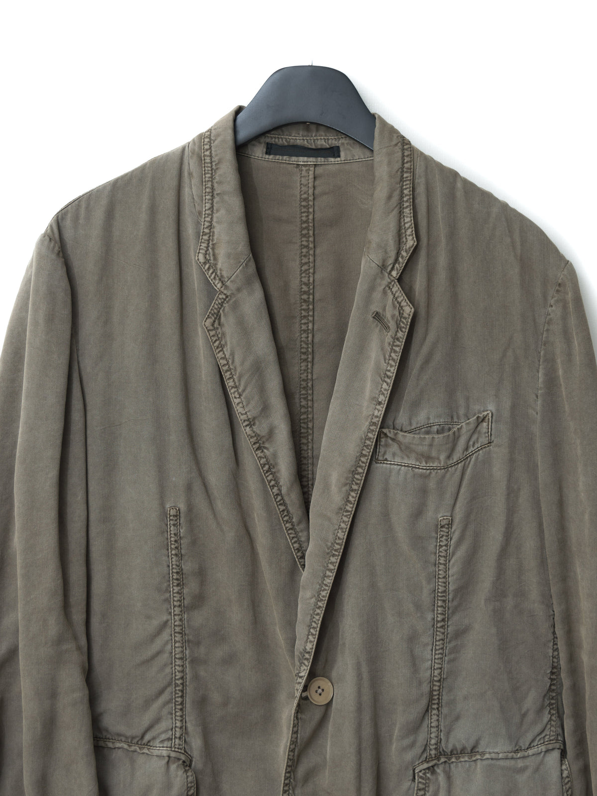 Garment Dyed Tailored Jacket Mud