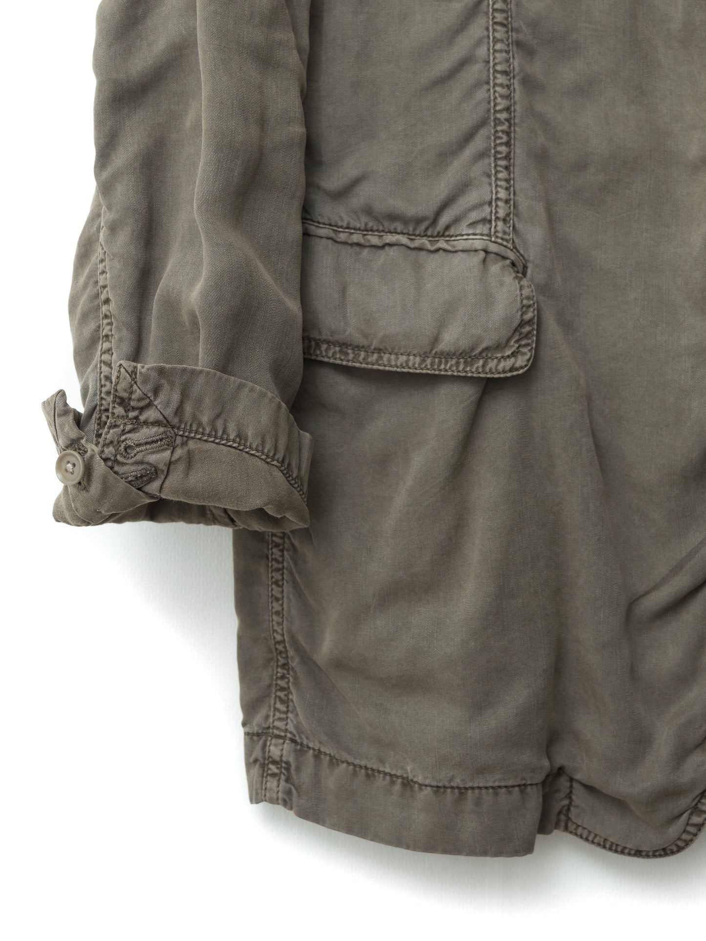 garment dyed tailored jacket mud ∙ rayon cotton ∙ small