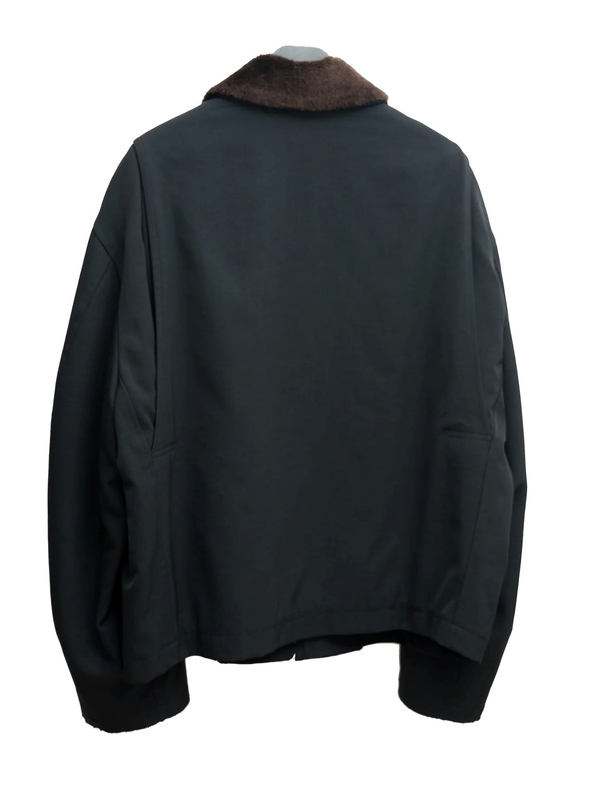 Fur Collar Blouson Black