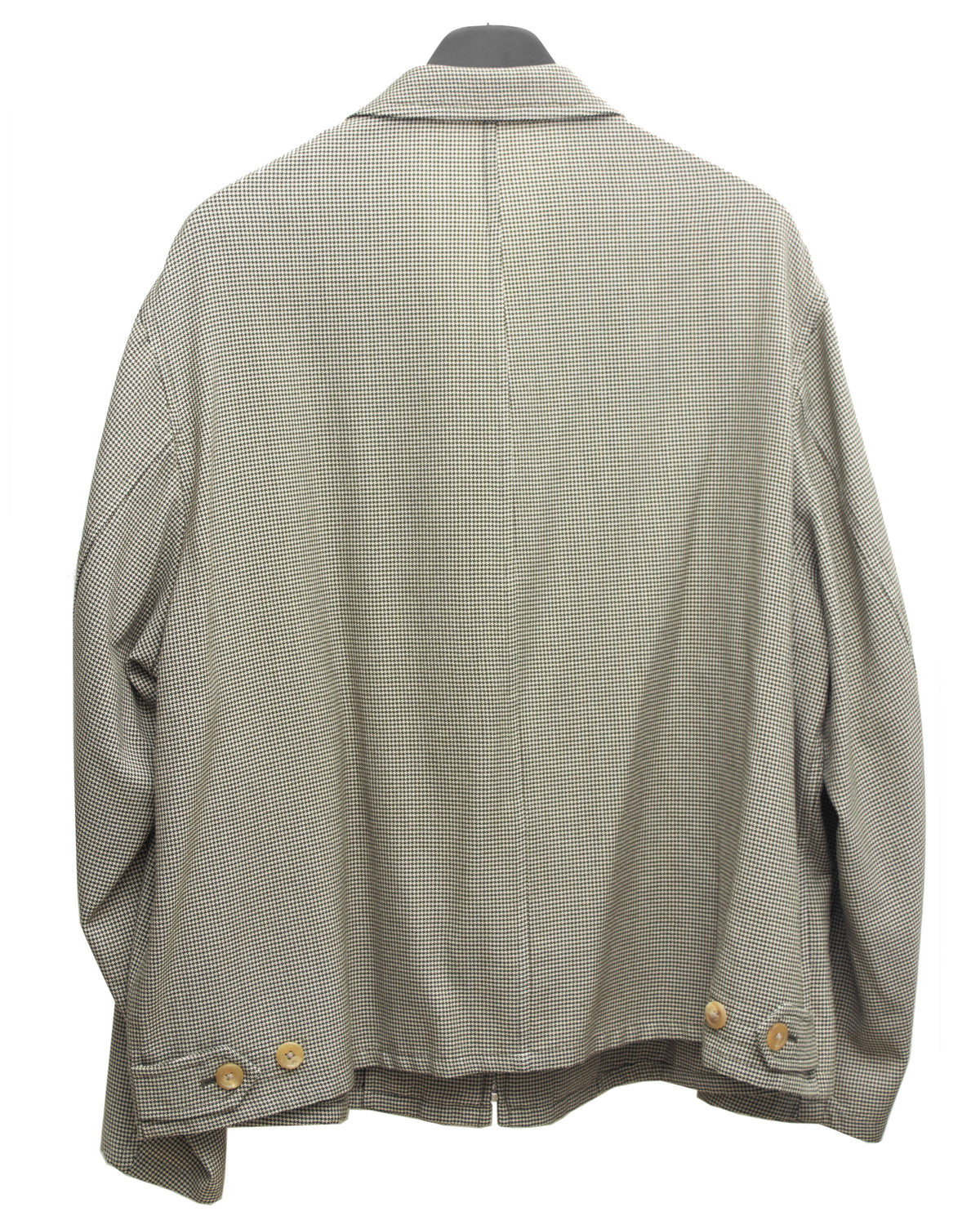 Zip Front Blouson Beige Houndstooth