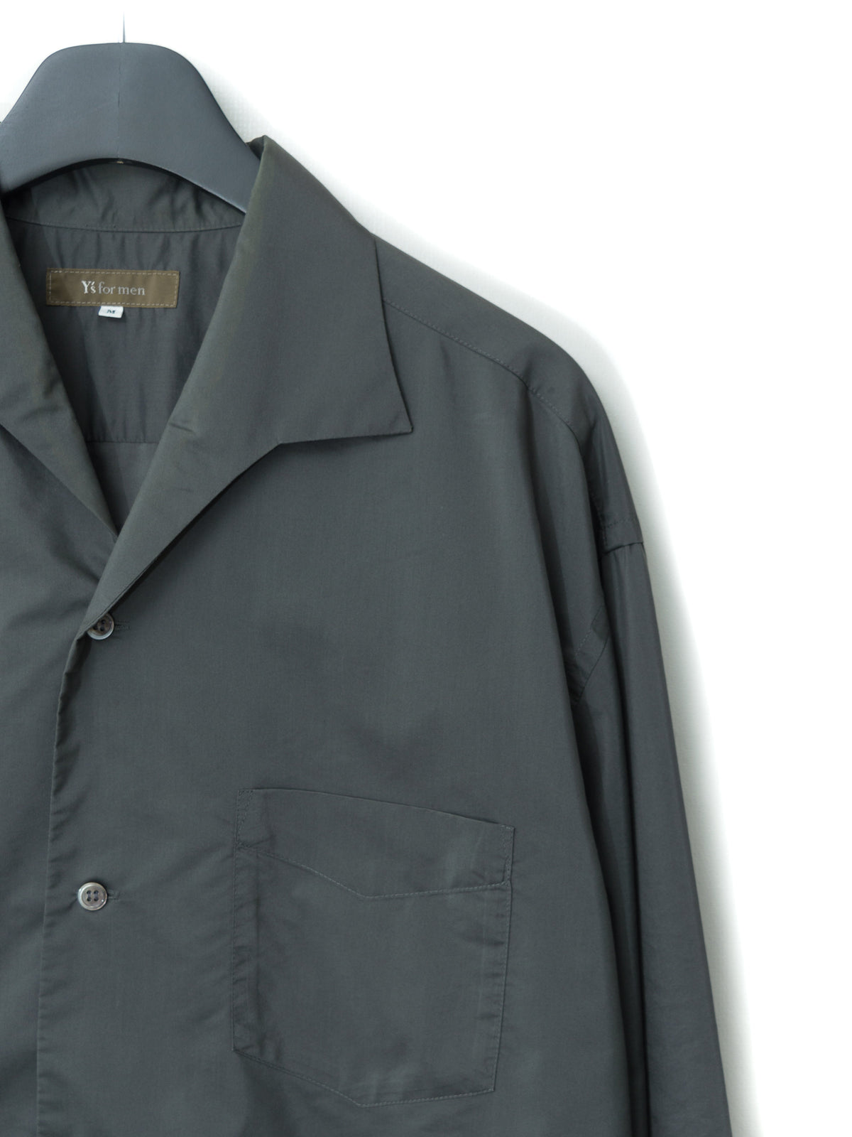 Open Collar Shirt Slate Green
