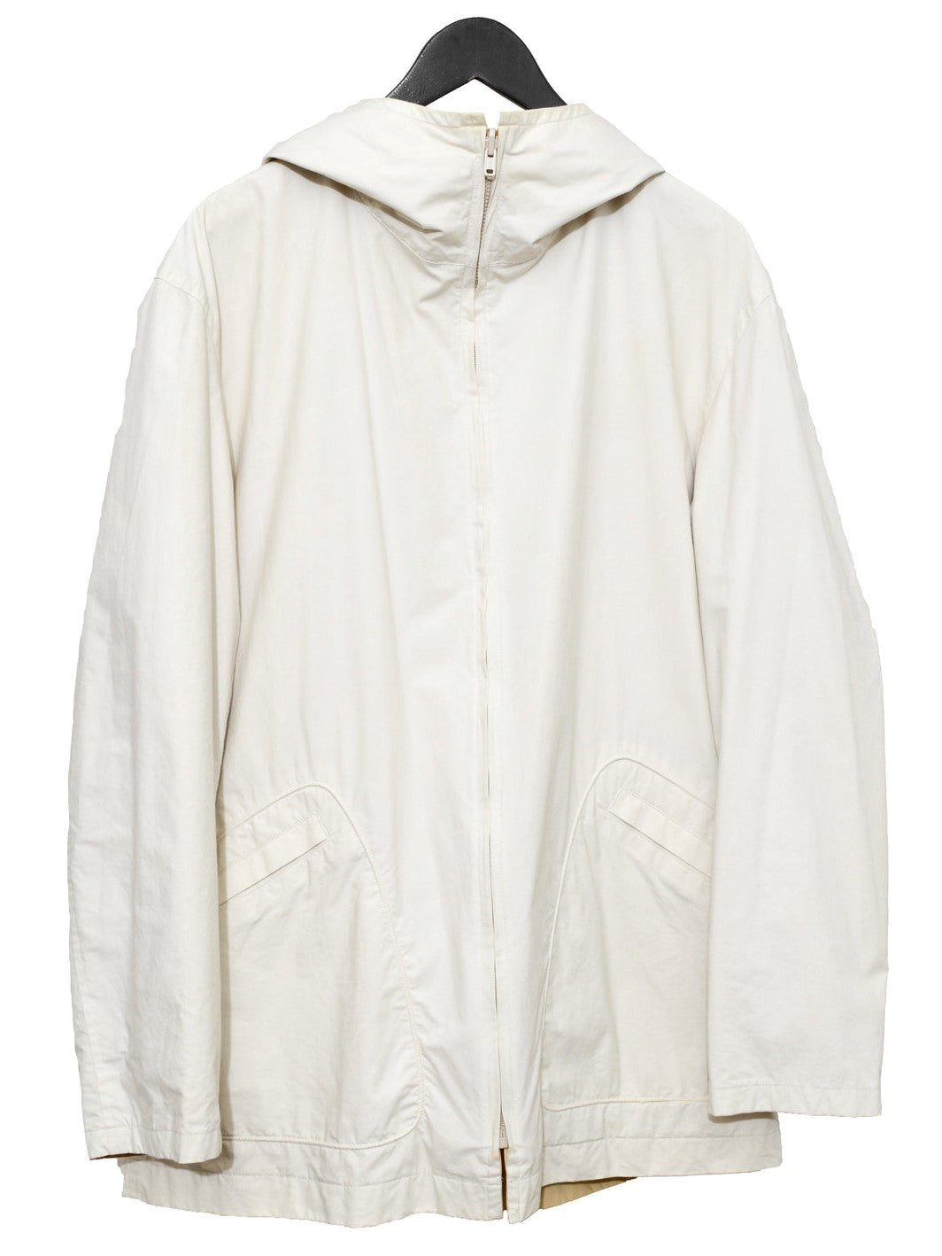 Reversible Hooded Jacket Ecru
