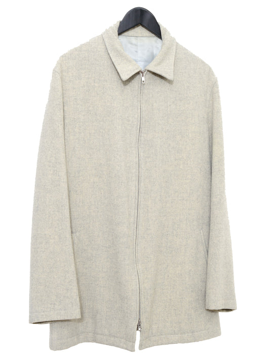 zip front jacket bone ∙ melton wool nylon ∙ large