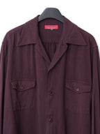S/S 03 Garment Dyed Overshirt Cabernet