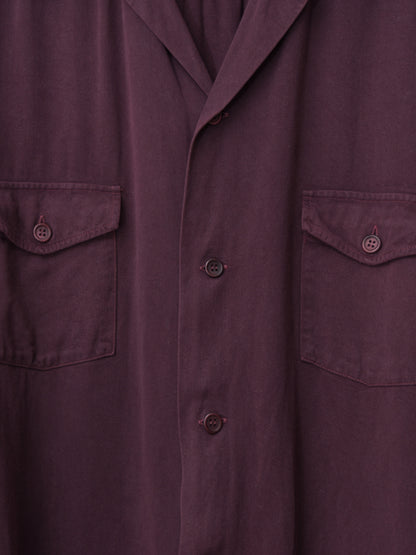 s/s 03 garment dyed overshirt cabernet ∙ rayon ∙ small