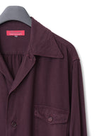 S/S 03 Garment Dyed Overshirt Cabernet