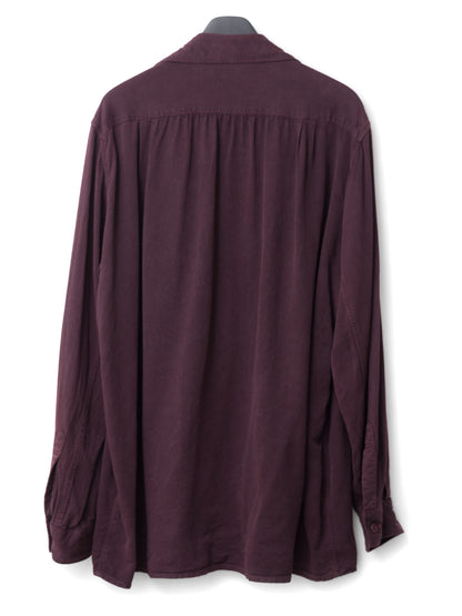 s/s 03 garment dyed overshirt cabernet ∙ rayon ∙ small