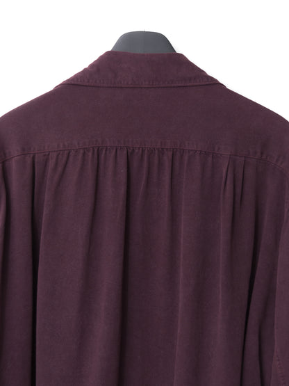 s/s 03 garment dyed overshirt cabernet ∙ rayon ∙ small