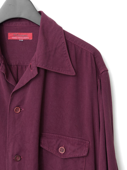 s/s 03 garment dyed overshirt merlot ∙ rayon ∙ small