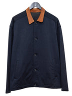 Suede Collar Blouson Navy