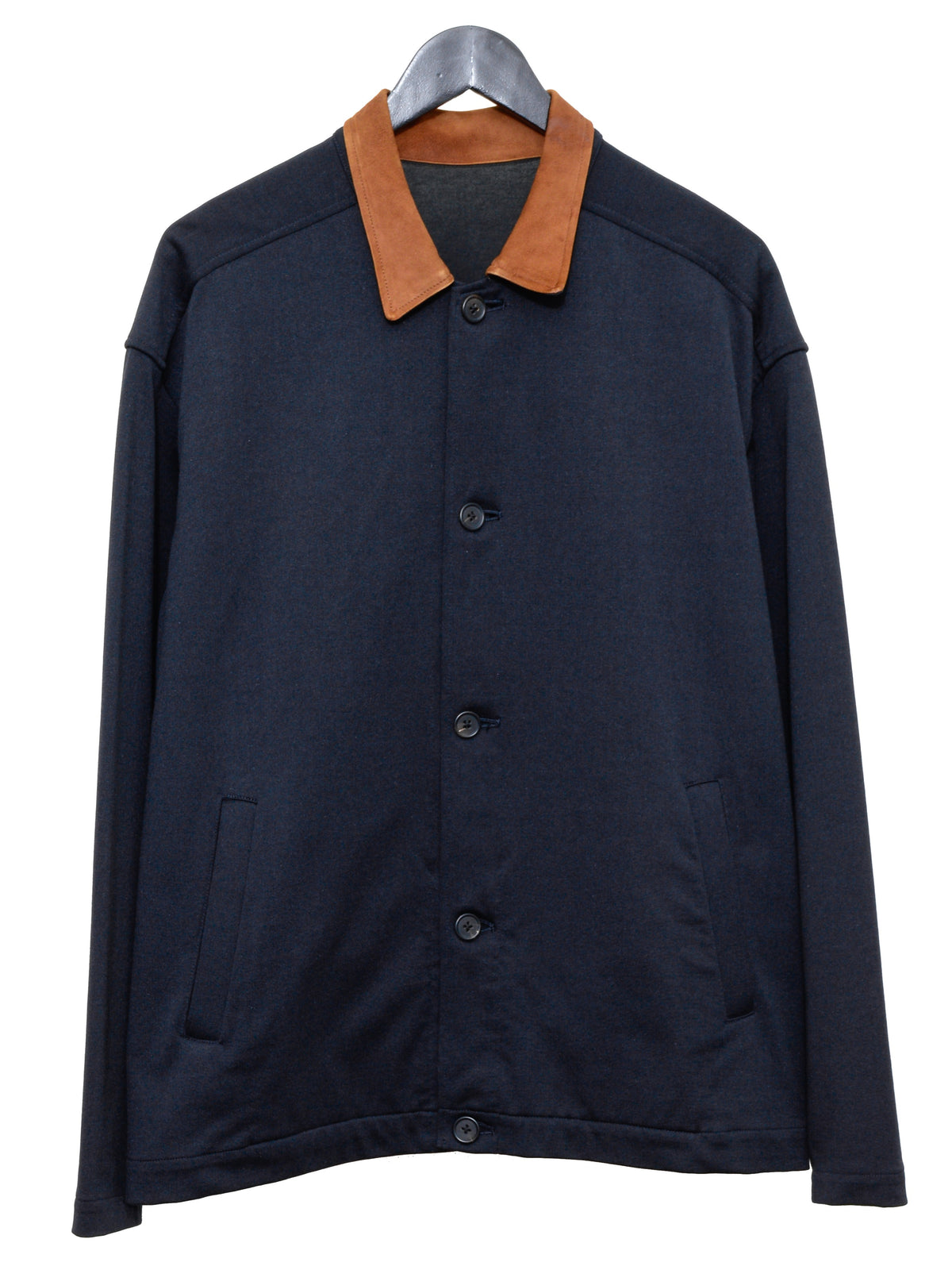 Suede Collar Blouson Navy