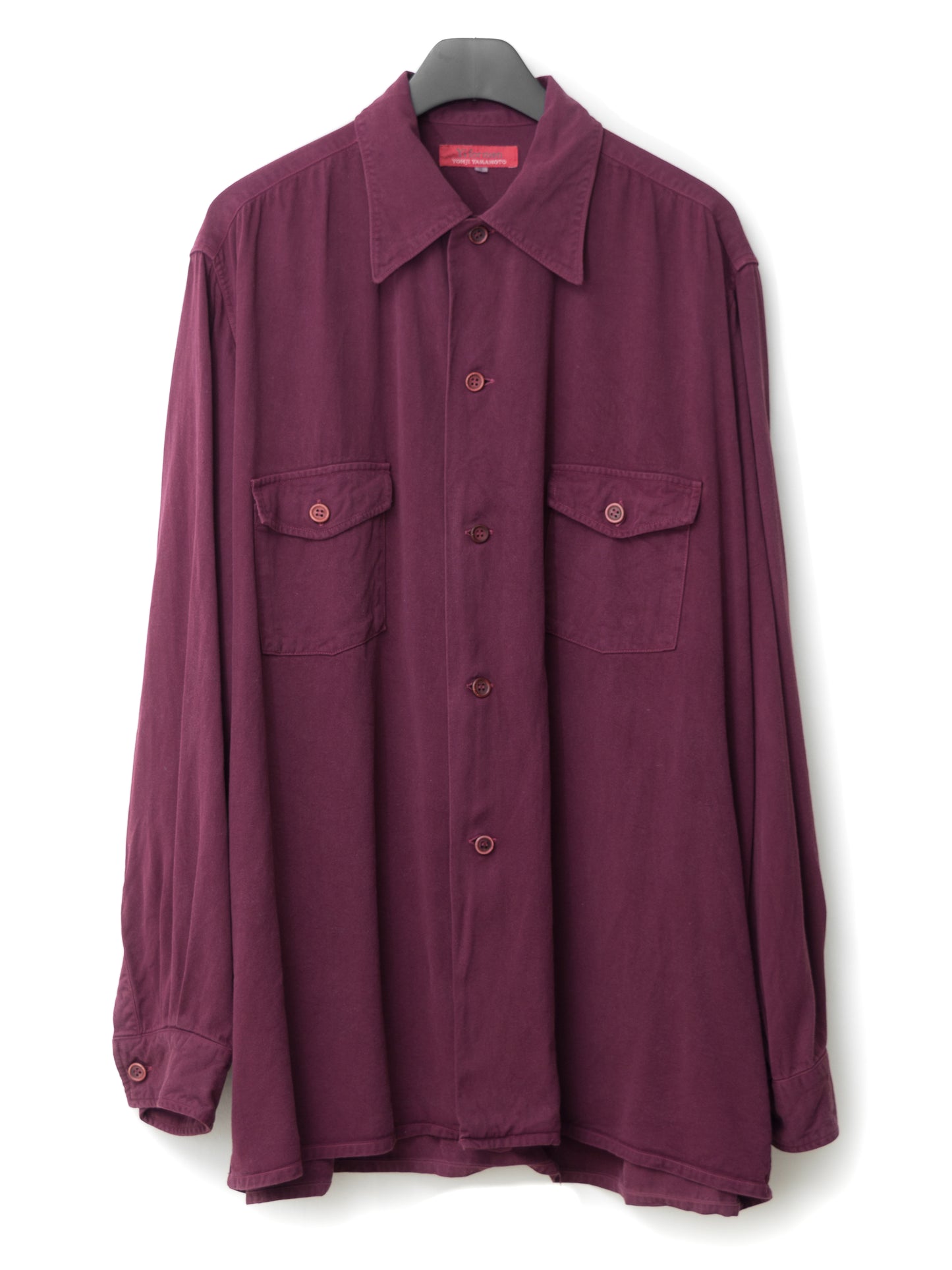 s/s 03 garment dyed overshirt merlot ∙ rayon ∙ small