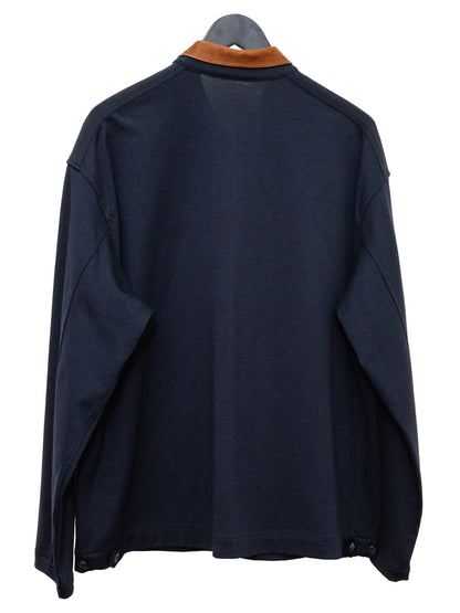 suede collar blouson navy ∙ cotton poly ∙ one size