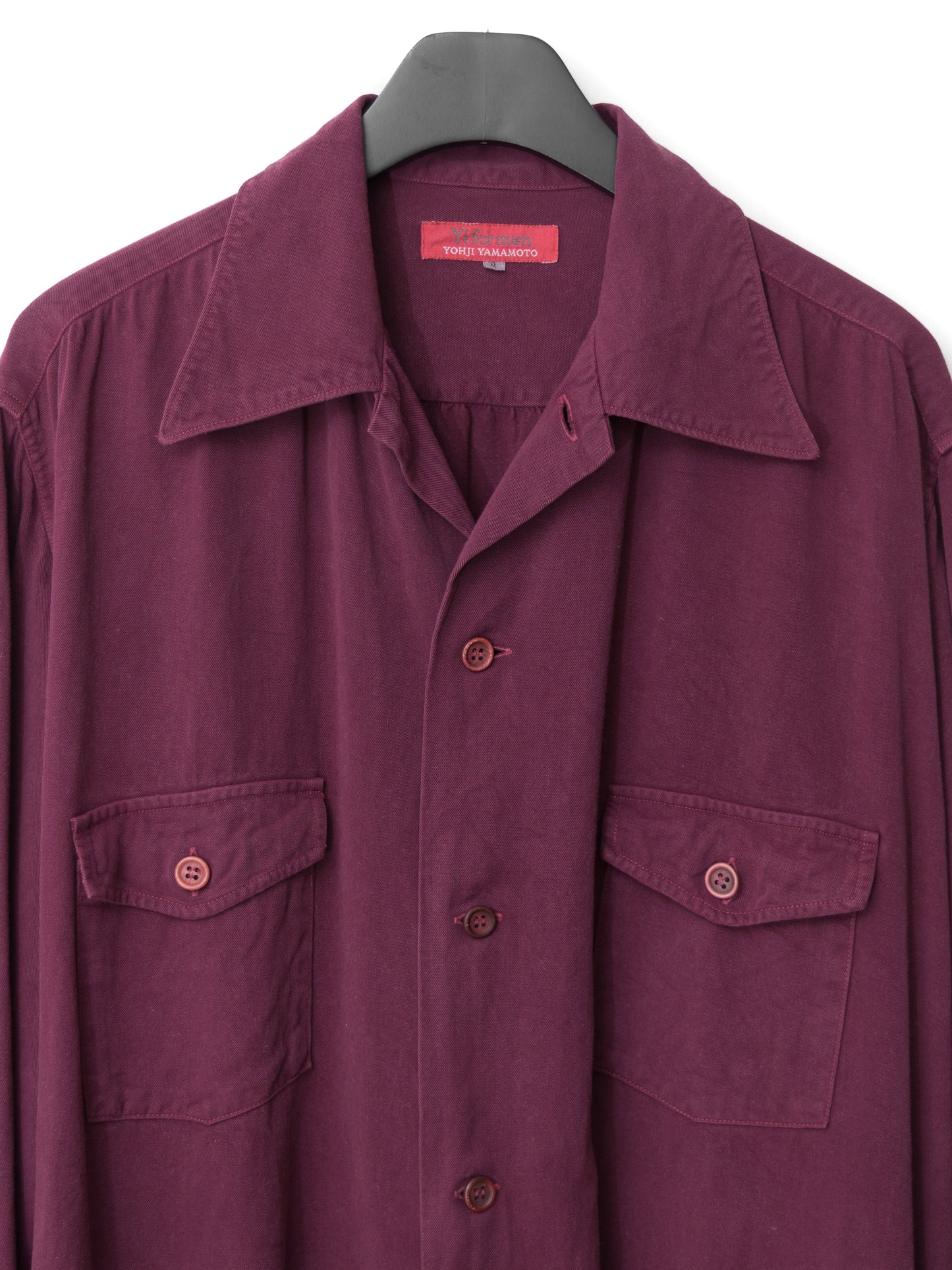 s/s 03 garment dyed overshirt merlot ∙ rayon ∙ small