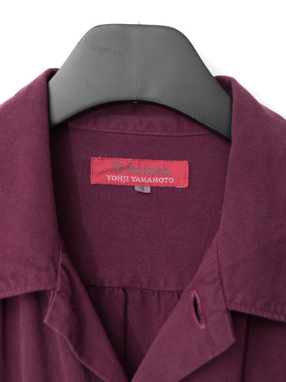 s/s 03 garment dyed overshirt merlot ∙ rayon ∙ small