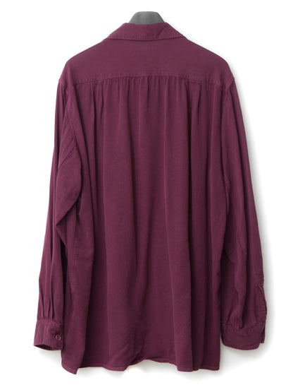 s/s 03 garment dyed overshirt merlot ∙ rayon ∙ small