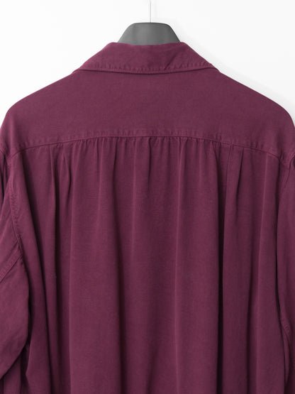 s/s 03 garment dyed overshirt merlot ∙ rayon ∙ small