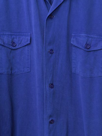 s/s 03 garment dyed overshirt cobalt ∙ rayon ∙ small