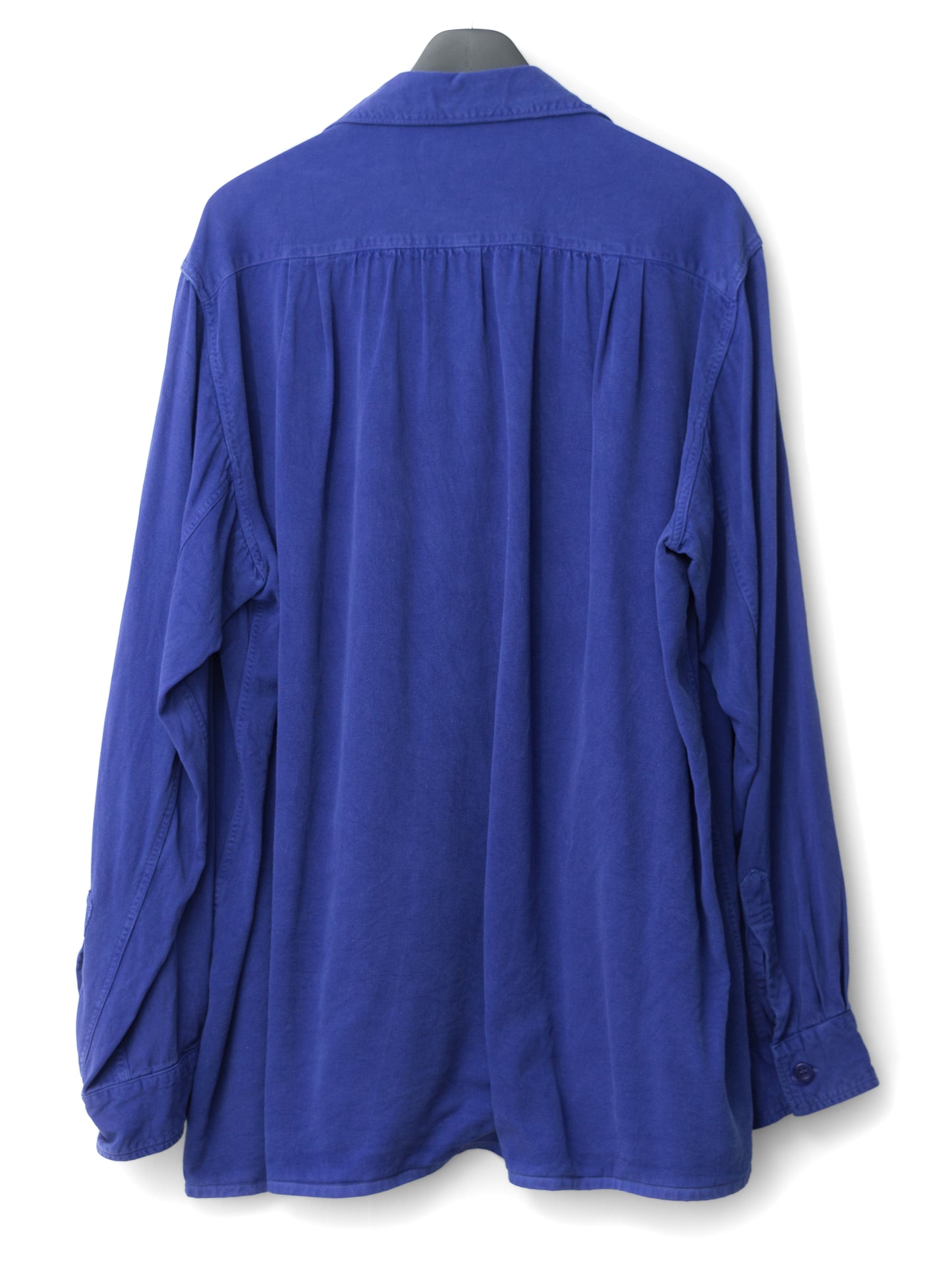 s/s 03 garment dyed overshirt cobalt ∙ rayon ∙ small