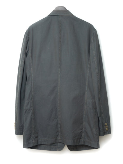 garment dyed tailored jacket army grey ∙ cotton ∙ medium