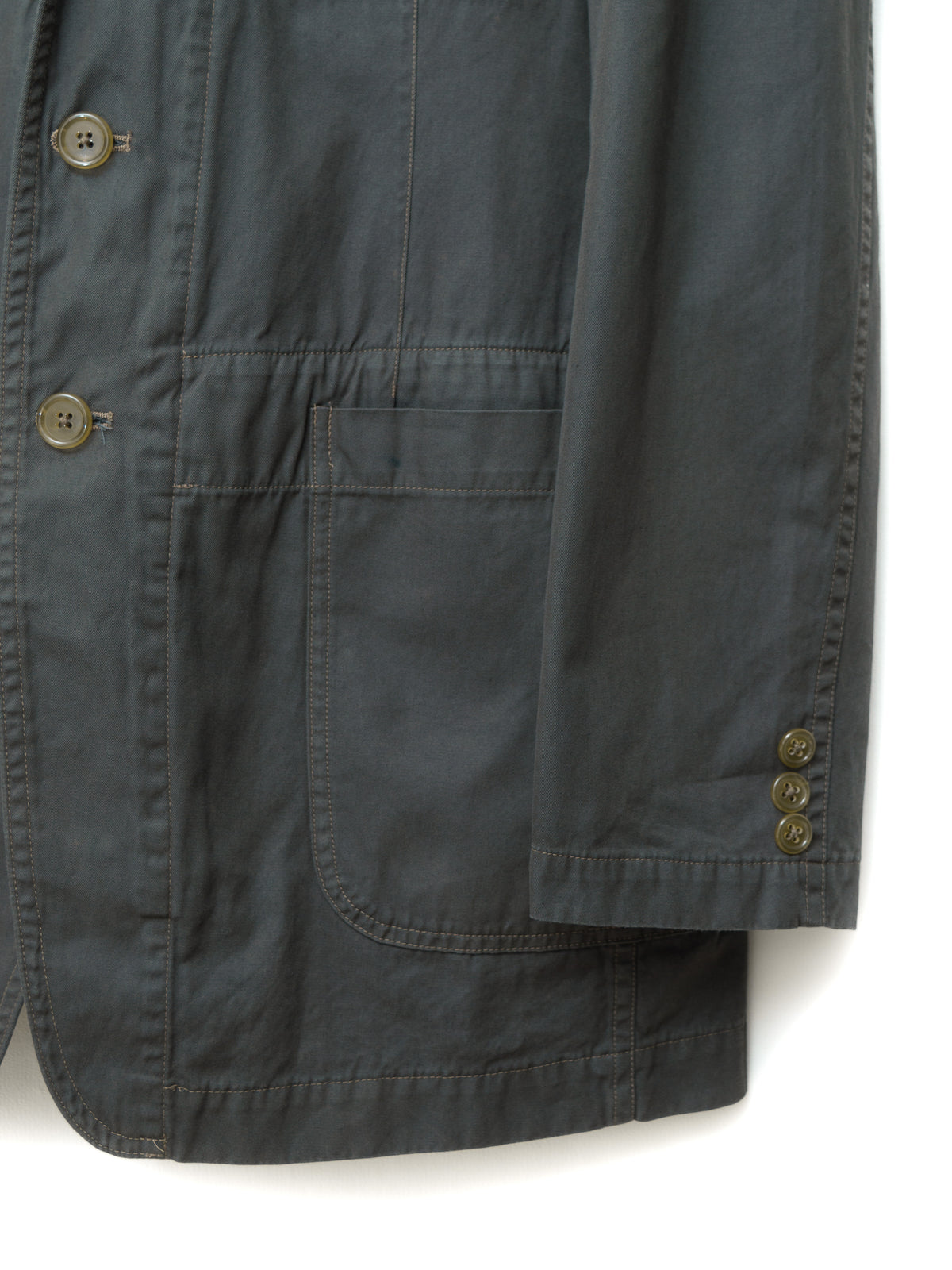 Garment Dyed Tailored Jacket Army Grey