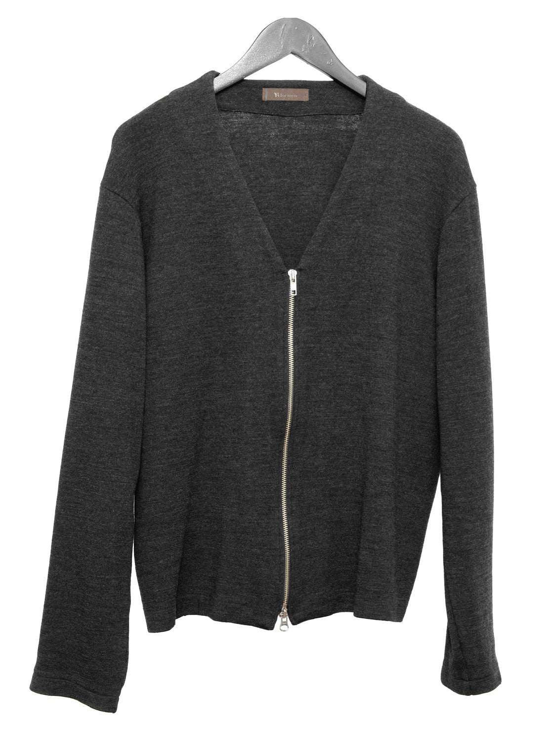 Double Zip Cardigan Dark Grey