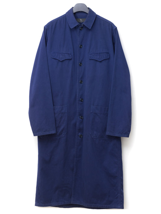 a/w 05 garment dyed shop coat blue ∙ cotton ∙ medium