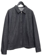 Zip Front Blouson Dark Grey