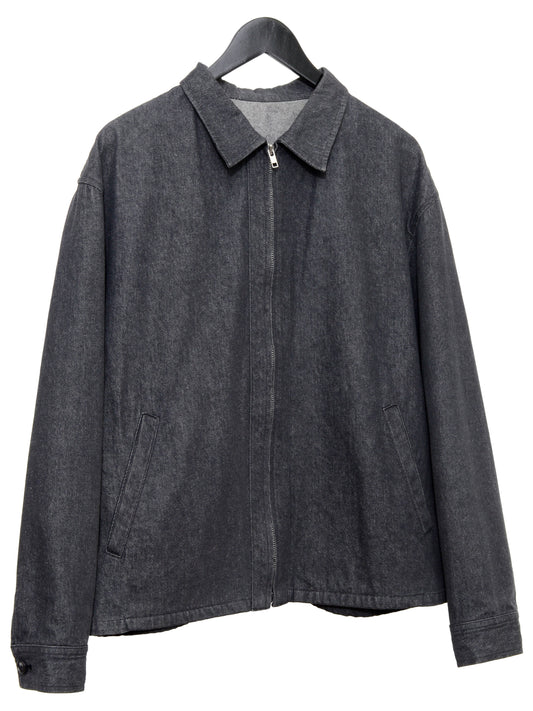 zip front blouson dark grey ∙ cotton denim ∙ large