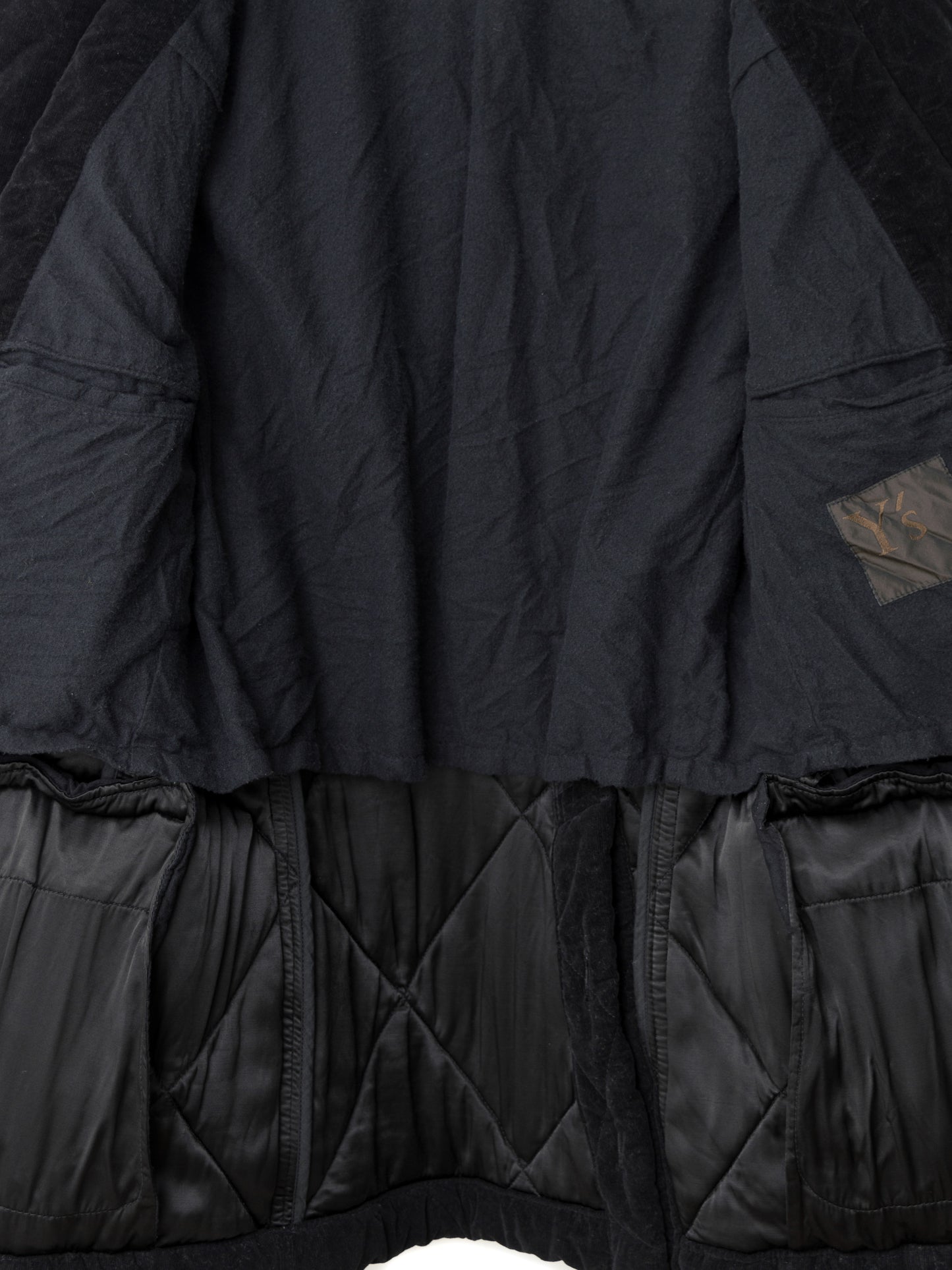 garment dyed jacket black ∙ quilt cotton corduroy ∙ small