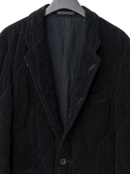 garment dyed jacket black ∙ quilt cotton corduroy ∙ small