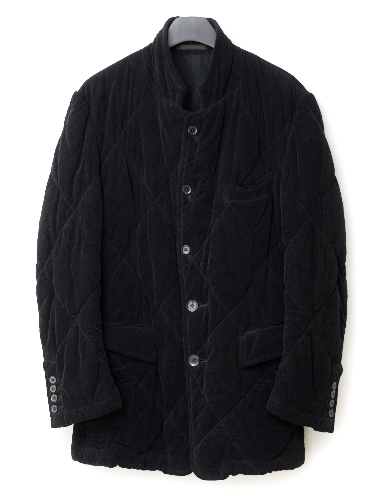 garment dyed jacket black ∙ quilt cotton corduroy ∙ small