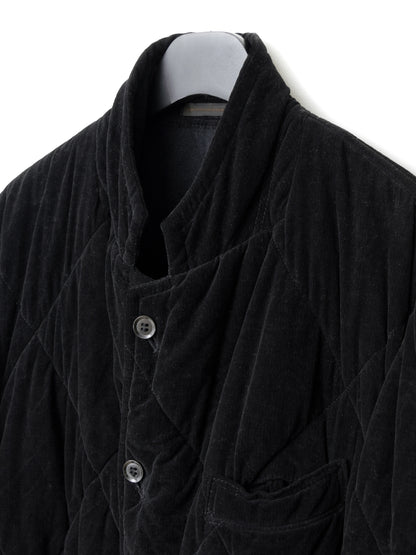 garment dyed jacket black ∙ quilt cotton corduroy ∙ small