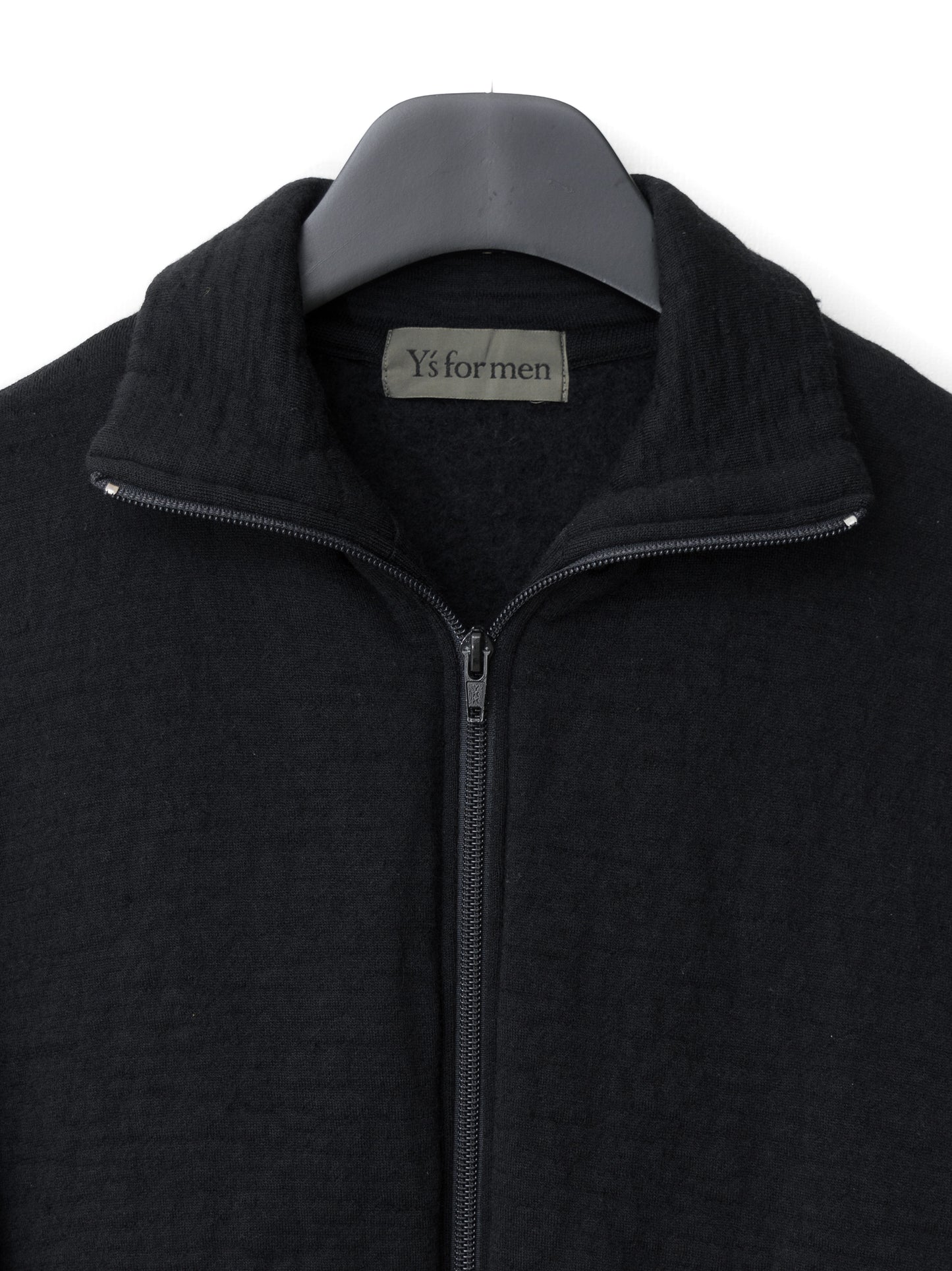 full zip blouson black ∙ shrunken wool ∙ medium