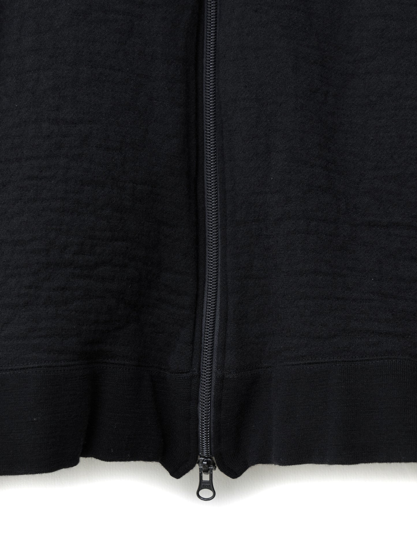 full zip blouson black ∙ shrunken wool ∙ medium