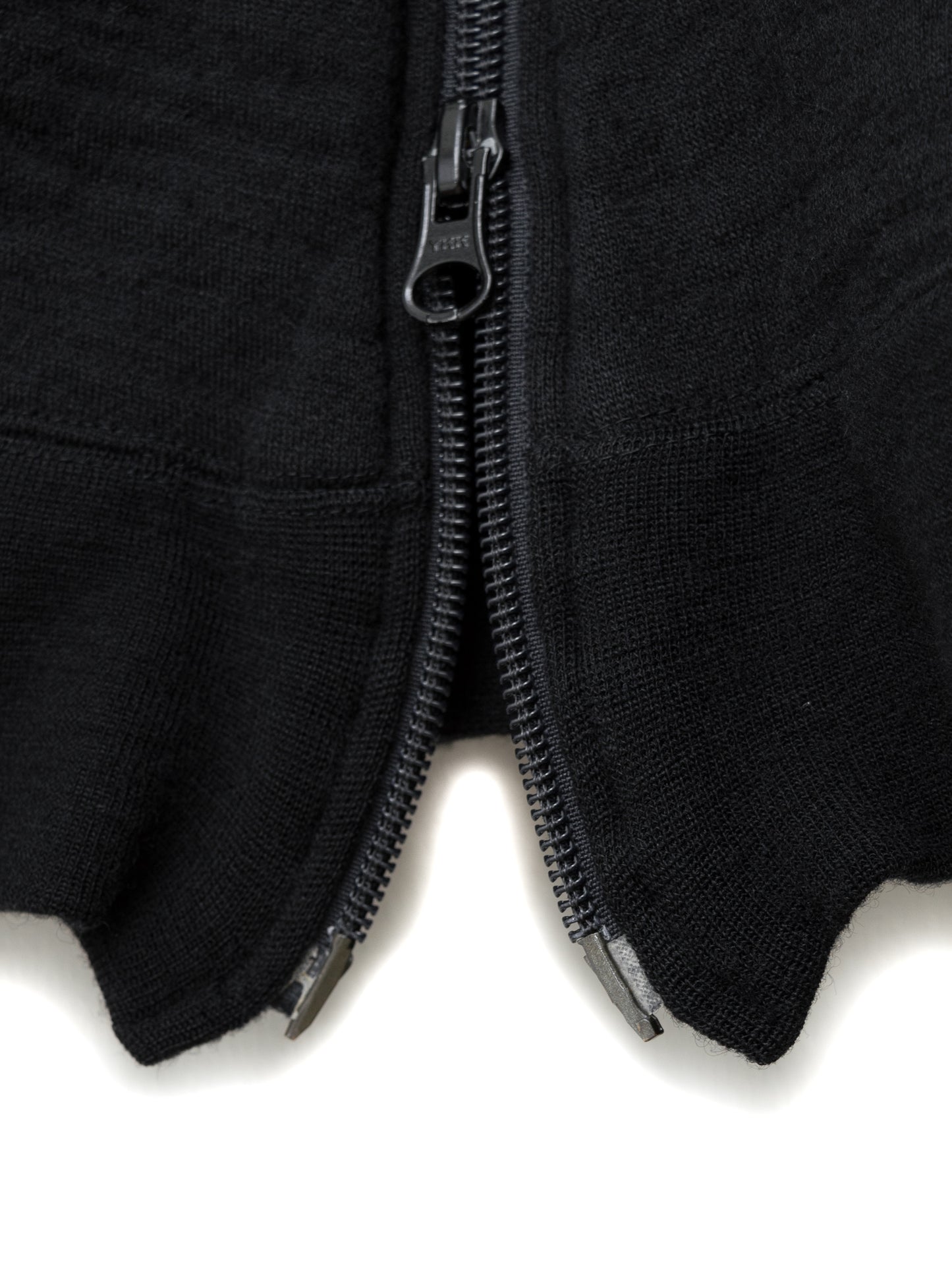 full zip blouson black ∙ shrunken wool ∙ medium