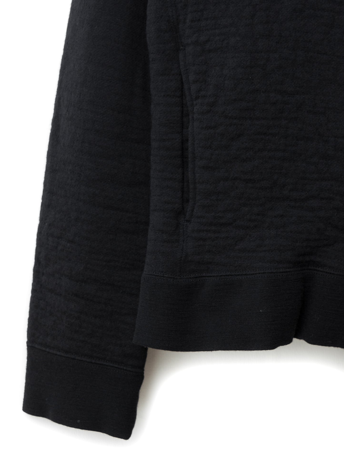 full zip blouson black ∙ shrunken wool ∙ medium