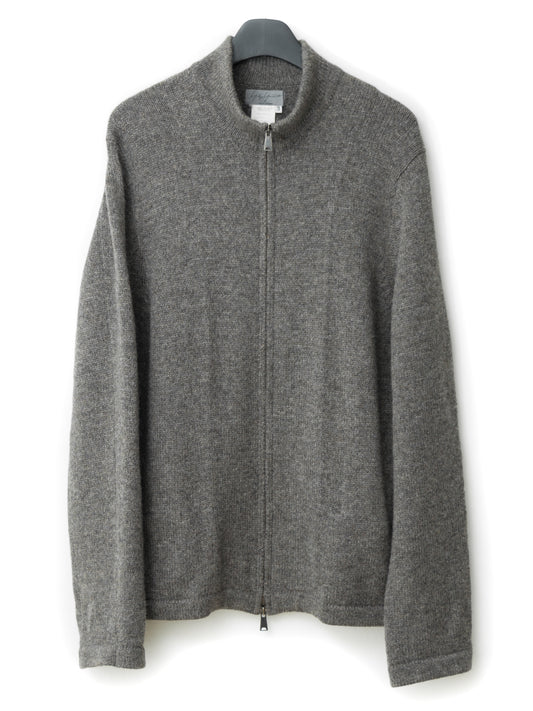 a/w 01 double zip drivers knit greige ∙ wool ∙ medium