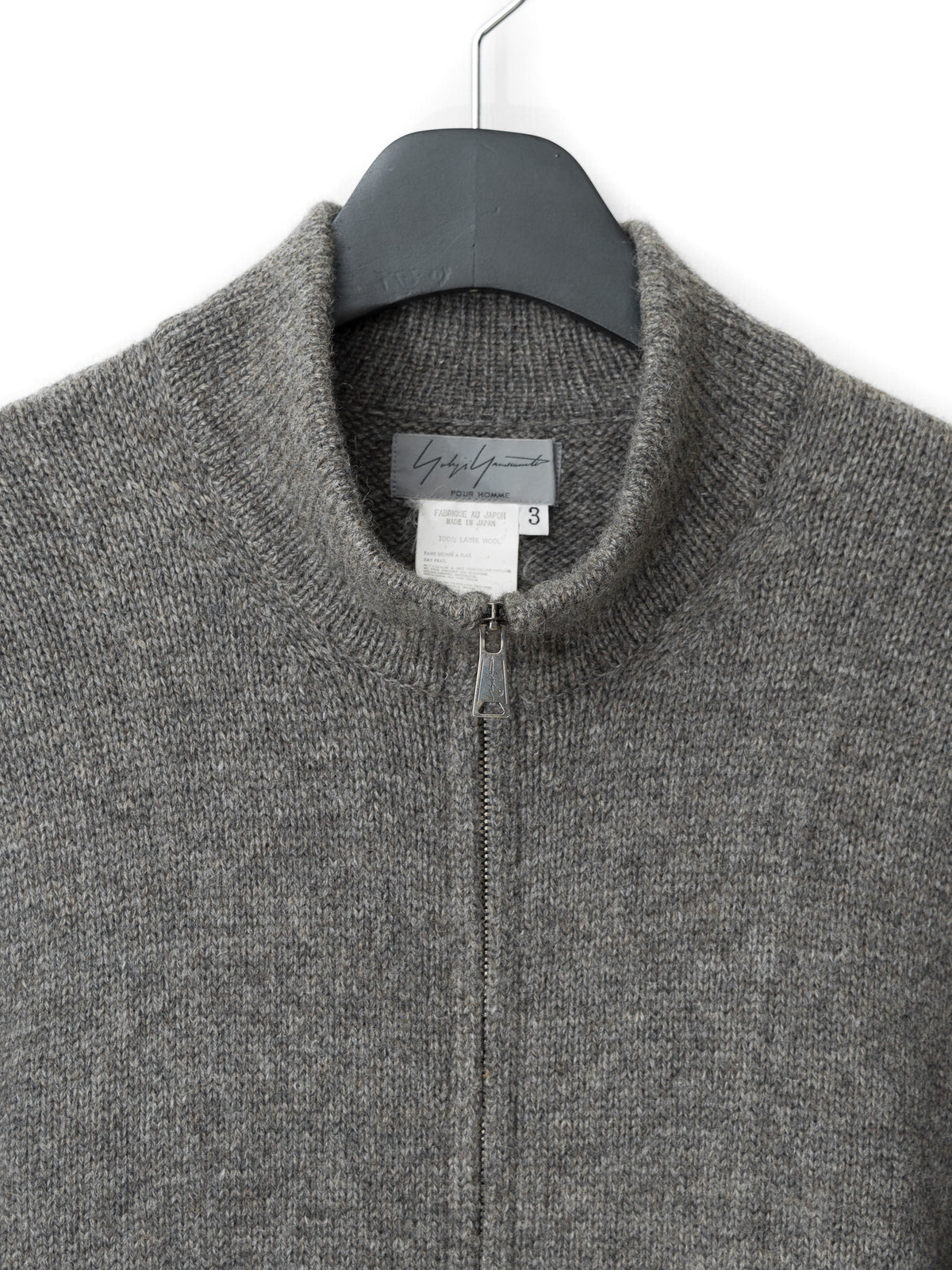 A/W 01 Double Zip Drivers Knit Greige